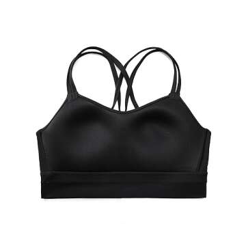 CRZ YOGA Womens Butterluxe Strappy Longline Sports Bra - Molded Cup Double Spaghetti Strap Workout Yoga Crop Top Athletic