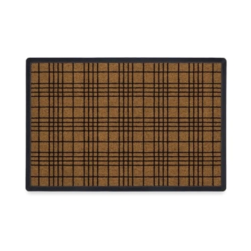 RUGGABLE Washable Front Entryway 2x3 Welcome Door Mat, Linea Plaid, Premium Doormat for Indoor Outdo...