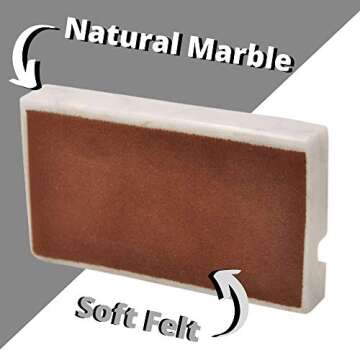 Elegant Marble Business Card Holder for Desk Organization