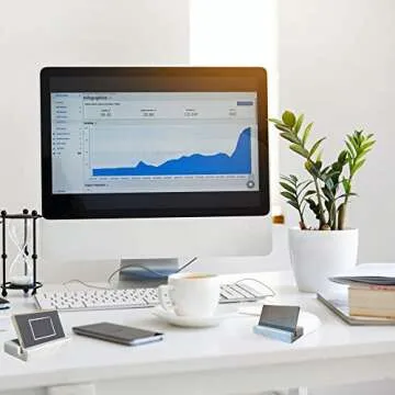 Elegant Marble Business Card Holder for Desk Organization