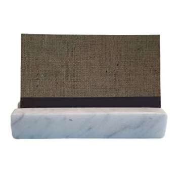 Elegant Marble Business Card Holder for Desk Organization