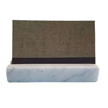 Elegant Marble Business Card Holder for Desk Organization