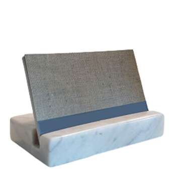 Elegant Marble Business Card Holder for Desk Organization