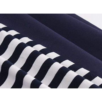 Women's Vintage Navy Stripes Sailor Dress A Line Style