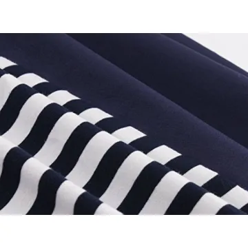 Women's Vintage Navy Stripes Sailor Dress A Line Style