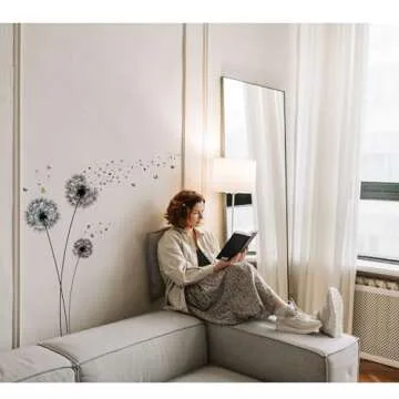 PapaKit Dandelion Wall Decal Vinyl Stickers | Bedroom Living Room Office Decor | Creative Art Design Pattern | Safe Removable Adhesive