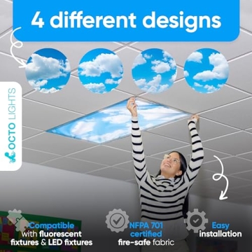 Magnetic Fluorescent Light Covers for Classroom and Office