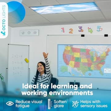 Magnetic Fluorescent Light Covers for Classroom and Office