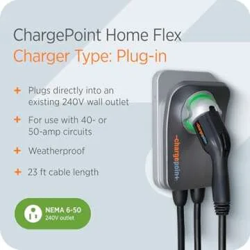 ChargePoint HomeFlex Level 2 Fast EV Charger with App Integration