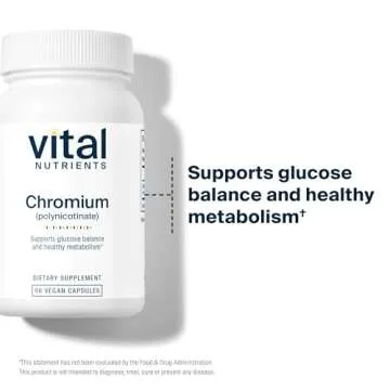 Vital Nutrients Chromium Polynicotinate 200mcg for Metabolism Health
