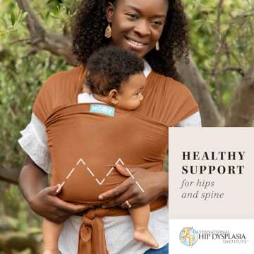 Moby Baby Wrap Carrier Evolution for Newborns to Toddlers (8-33lbs), Infant Sling Carrier, Lightweig...