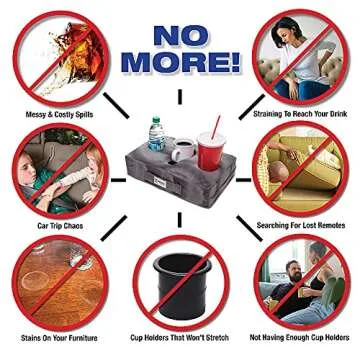 Cup Cozy Pillow (Camo)- The World's Best Cup Holder! Keeps Drinks Close.Stops Spills.Use it on The Couch, Bed, car, RV, Park, Camping, Beach and More!