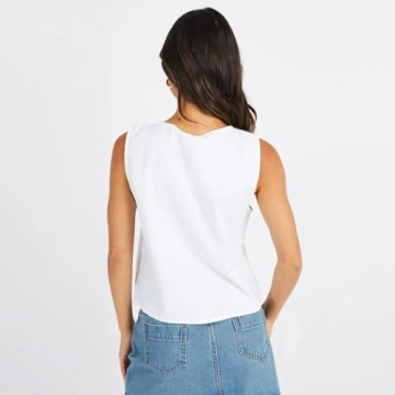 Tsultryofs Women's Vintage Bow Tie Vest Y2K Summer Streetwear