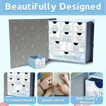 Votum Baby Keepsake Box for Treasured Memories, Sweet Memories - Lightweight, Handcrafted Baby Boxes...