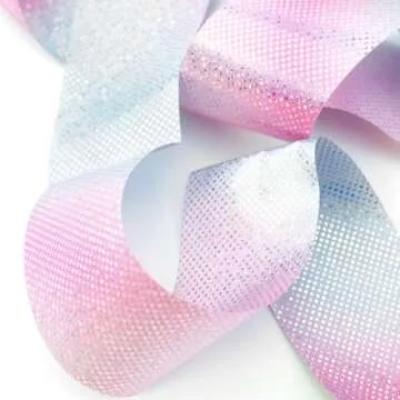 Deshionew 2 PCS Gymnastics Training Ribbon with Dancer Wand, Sparkling Dance Ribbons Twirling Baton Long Ribbon Streamers Rhythmic Gymnastics for Artistic Dancing Training Party Favors - 78.7"