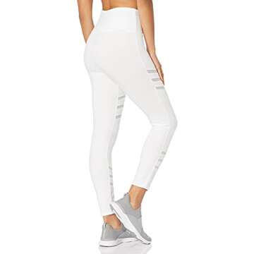 Lyssé Women's Mesh Inset Legging, White, S