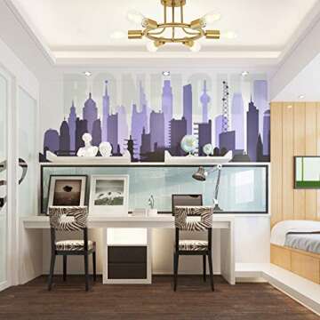 BONLICHT 6 Lights Semi Flush Mount Ceiling Light Brushed Brass Mid Century Modern Chandelier Lighting Gold Sputnik Ceiling Light Fixture for Dining Room Bed Room Kitchen Island Foyer Hallway