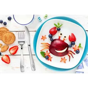 9 Piece Stainless Steel Kids Silverware Set - Child and Toddler Safe Flatware - Kids Utensil Set - Metal Kids Cutlery Set Includes 3 Small Kids Spoons, 3 Forks & 3 Knives