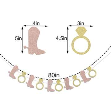 Boot Rings Bachelorette Banners - Wedding Party Decorations, Bridal Shower Banners, Bachelorette Par...