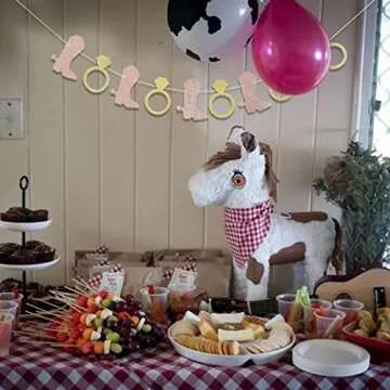 Boot Rings Bachelorette Banners - Wedding Party Decorations, Bridal Shower Banners, Bachelorette Party Scene Photo Props, Nashlorette Theme Garland Eengagement Shower Favor