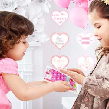 KMUYSL Valentines Day Gifts for Kids, 168Pcs Classroom Valentines Stationery Set with Valentines Cards Goodie Bags Pencil Eraser Notepad Sticker for Valentine Kids Exchange Gift and School Rewards