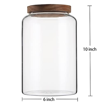 Bekith 1 Gallon Glass Storage Jar with Airtight Lid