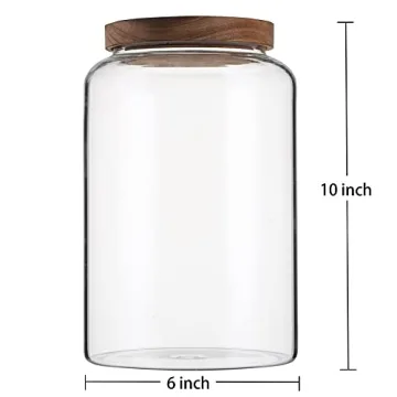 Bekith 1 Gallon Glass Storage Jar with Airtight Lid