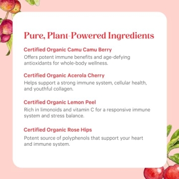 Pure Synergy Organic Vitamin C Powder for Immunity & Collagen