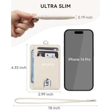 BOSTANTEN Slim Wallet Women RFID Blocking and Lanyard Small Wallet