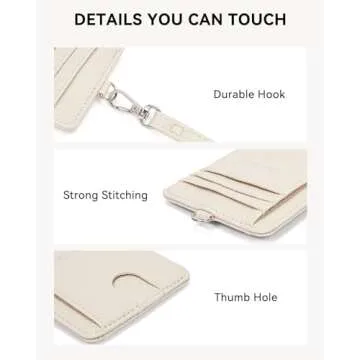 BOSTANTEN Slim Wallet Women RFID Blocking and Lanyard Small Wallet