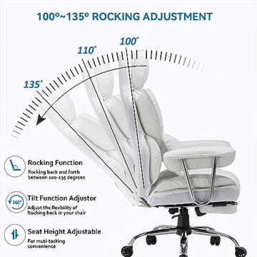 Efomao Desk Chair 400LBS Big & Tall Comfortable Office Chair
