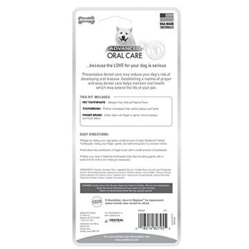 Nylabone Advanced Oral Care Natural Dog Dental Kit Peanut Flavor 2.5 oz.
