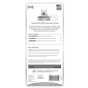 Nylabone Advanced Oral Care Natural Dog Dental Kit Peanut Flavor 2.5 oz.