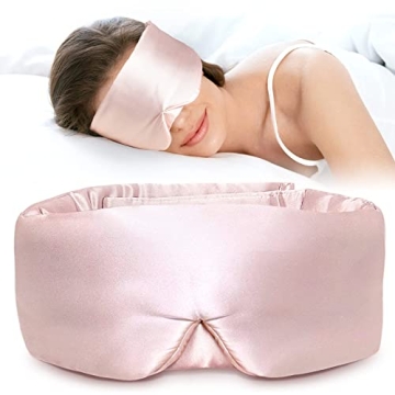 LitBear Silk Sleep Mask for Side Sleepers - Luxurious 22 Momme Mulberry Silk with Adjustable Band