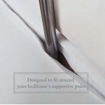 Bed Maker's Wrap-Around Microfiber Bed Skirt for Adjustable Beds, Tailored Style, 15 Inch Drop Length, King, White