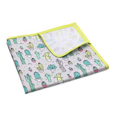 Bumkins Splat Mat, Waterproof, Washable for Floor or Table, Under Highchairs, Art, Crafts, Playtime 42x42 – Gray Chevron