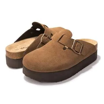 Vayfio Women's Comfortable Suede Clogs - Style & Ergonomic Support