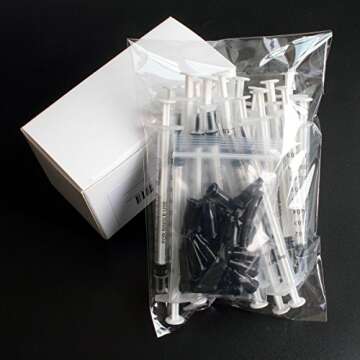 BSTEAN 1ml 1cc Syringe with Luer Slip Tip, No Needle, Non-Sterile (Pack of 25)