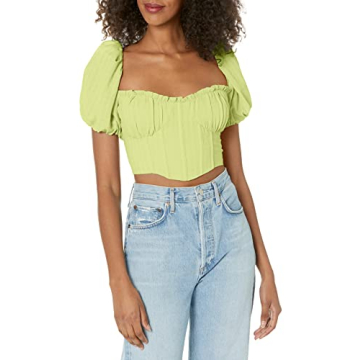 Stylish ASTR the Label Women's Paola TOP in Lime