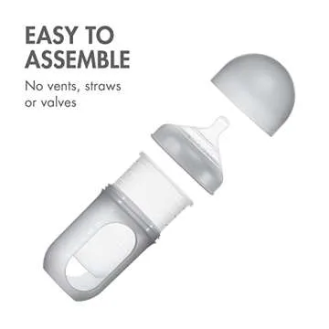 Boon Nursh Silicone Baby Bottles for 3-6 Months