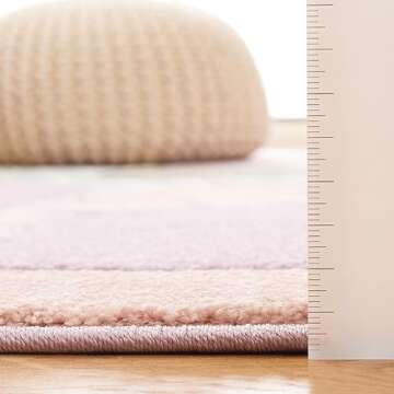 SAFAVIEH Carousel Kids Collection Area Rug - 4' x 6', Purple, Animal Design, Ideal for High Traffic ...