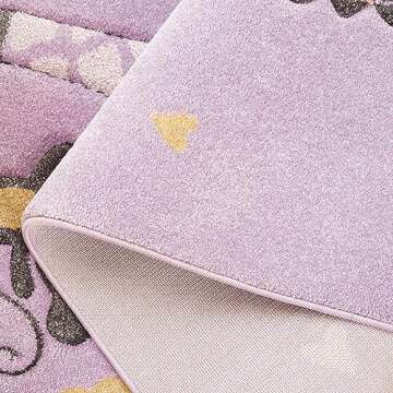 SAFAVIEH Carousel Kids Collection Area Rug - 4' x 6', Purple, Animal Design, Ideal for High Traffic Area for Boys & Girls in Playroom, Nursery, Bedroom (CRK120V-4)