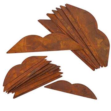 Factory Direct Craft Package of 24 Pieces Bulk Assorted Rusty Tin Angel Wings Cutouts for Holiday or Seasonal Decorating, Crafting and Displaying