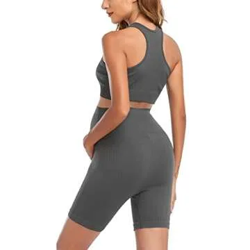 LATALY Women's Maternity Workout Set - Bra & Shorts - Perfect Comfort!