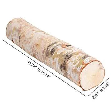 Kingcraft 6 Pack Large Birch Logs for Fireplace Unfinished Wood Crafts DIY Home Decorative Burning(Logs:2.4"-3.1" Dia. x 16" Long)