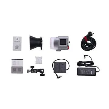 Aputure Amaran 60X S Bi Color LED Video Light 2700-6500K, Upgraded TLCI 97+ CRI 96+ SSI 87+, 9 Lighting Effects, APP Control, DC/AC Power Supply with Ginisfoto Cloth for Studio and Filming