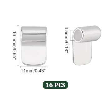 arricraft 16 Pcs Glue on Bails Tibetan, Brass Pendant Bails Glue on Cabochon Settings Rectangle Pad ...