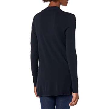 Amazon Brand - Lark & Ro Women's Premium Viscose Blend Lightweight Long Sleeve Open Front Cardigan,Atlantic Navy,X-Large