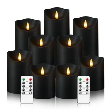 Nimiko Flameless Candles - Set of 9 Battery Operated with Timer and Remote