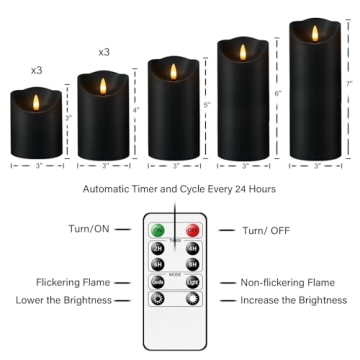 Nimiko Flameless Candles with Remote Control for Perfect Ambiance